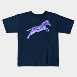 Space Zebra- Blue Kids T-Shirt